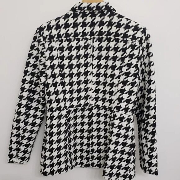 Rampage Maddy Toggle Black and White Houndstooth Women's Coat Sz L - Picture 3 of 8
